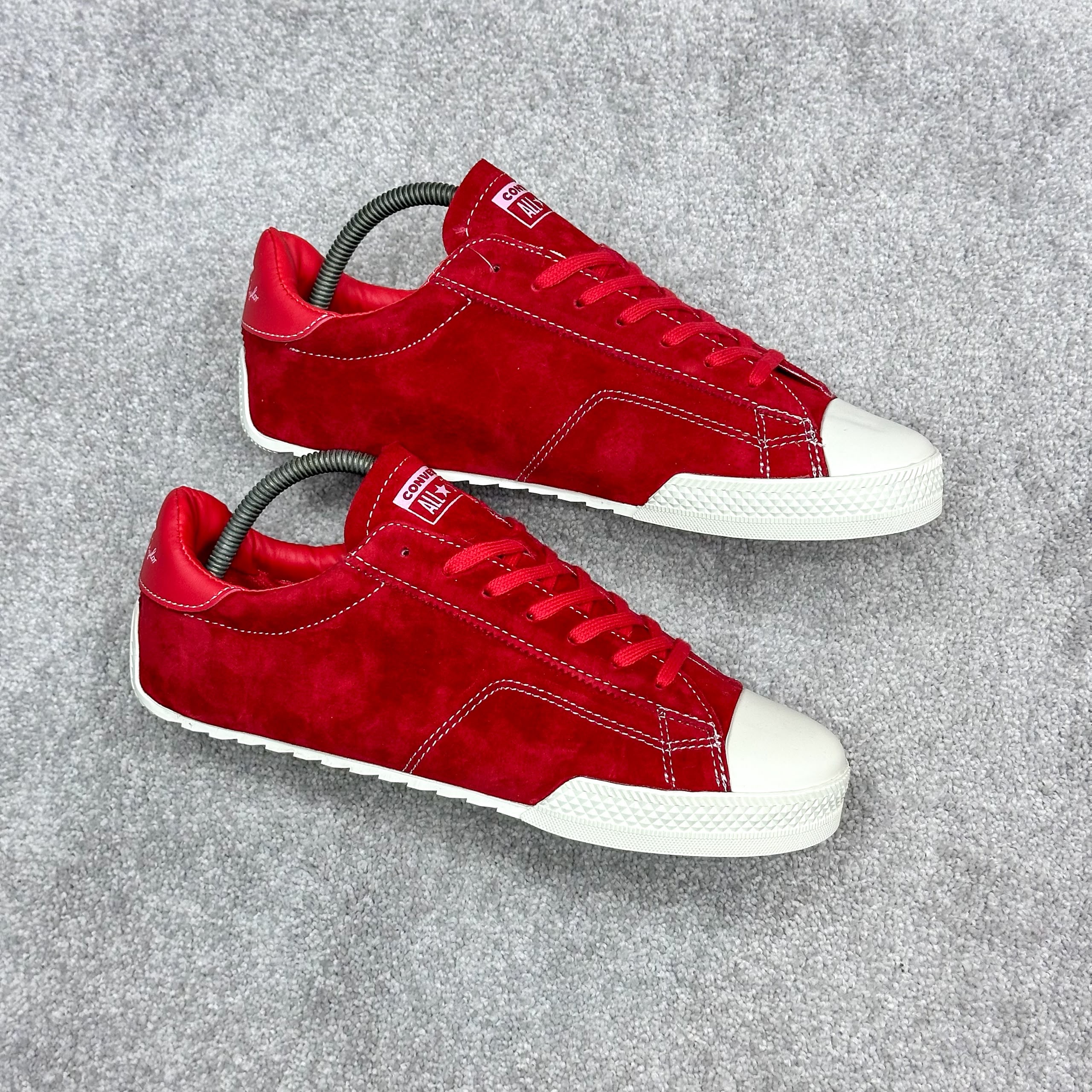 Converse All Star Slim Low-Profile Suede Sneakers – Red