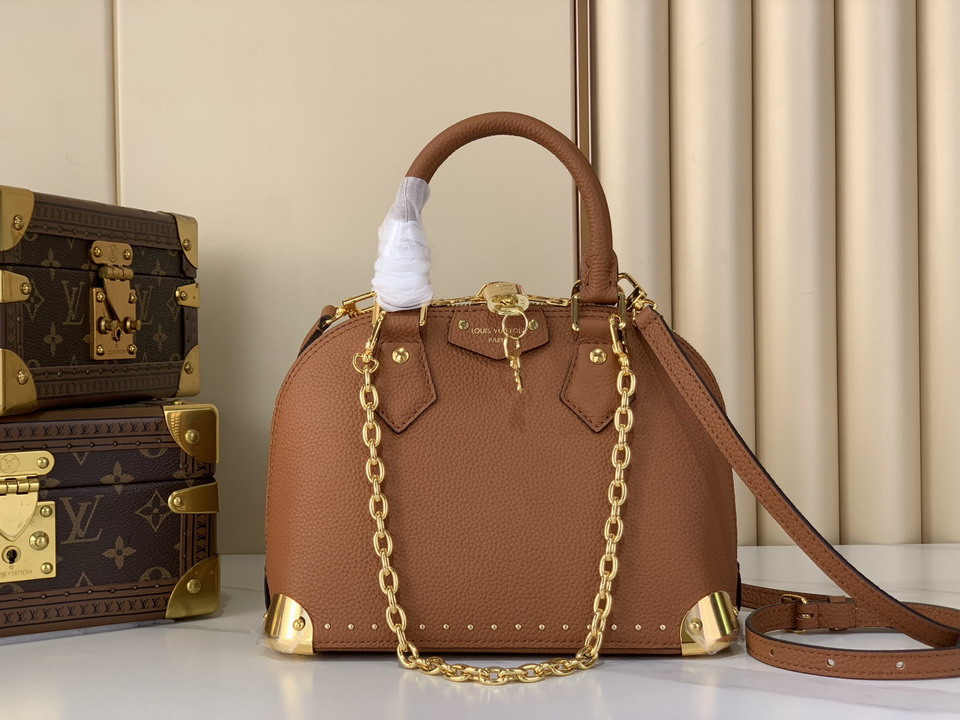 Pebbled Leather Dome Bag